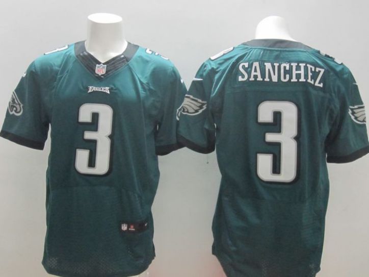 NFL Philadelphia Eagles 3 Sanchez green elite jersey